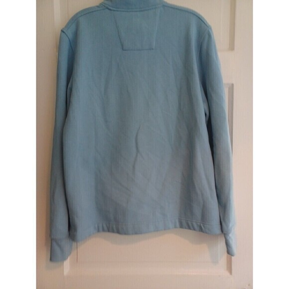 Nautica mens 1/4 zip blue pullover M sweatshirt logo pockets classic layer - Picture 8 of 12